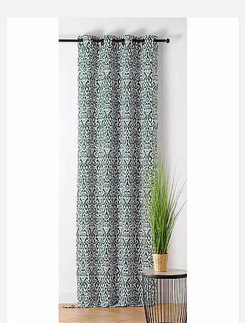 Rideau imprimé en fils upcyclés