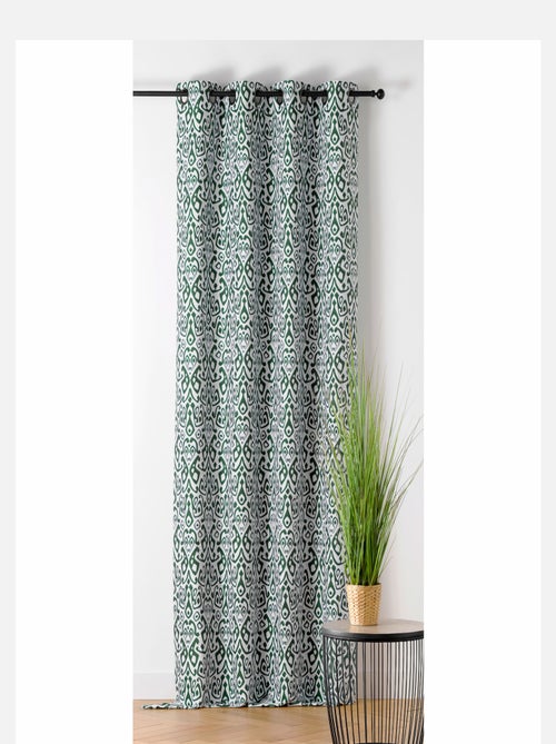 Rideau imprimé en fils upcyclés - Kiabi