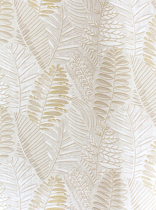 Rideau imprimé feuillage en coton recyclé - Kiabi