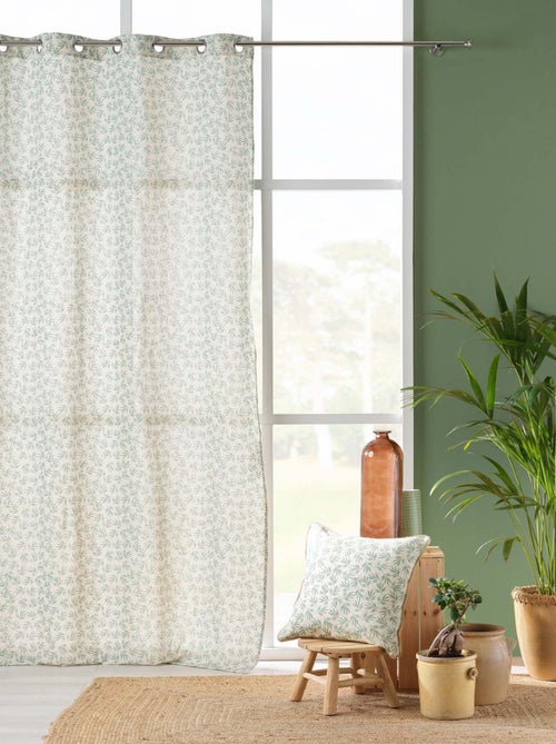 Rideau imprimé feuillage - Kiabi