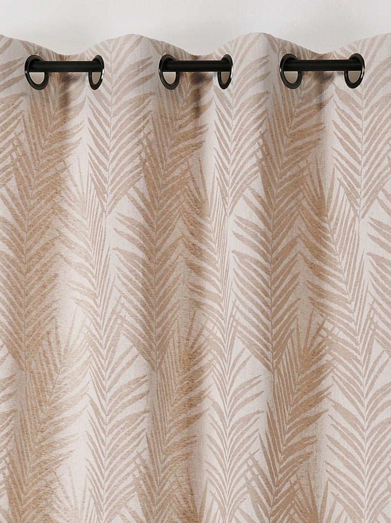 Rideau imprimé feuille de palmier Bois naturel - Kiabi