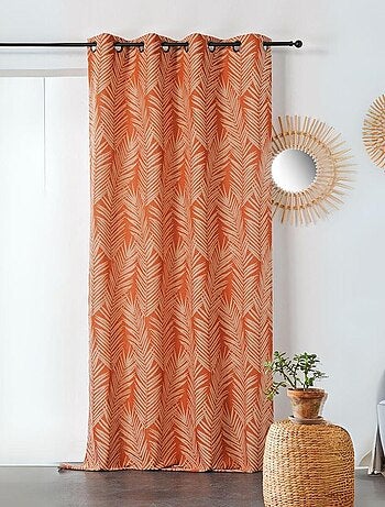 Rideau imprimé feuille de palmier