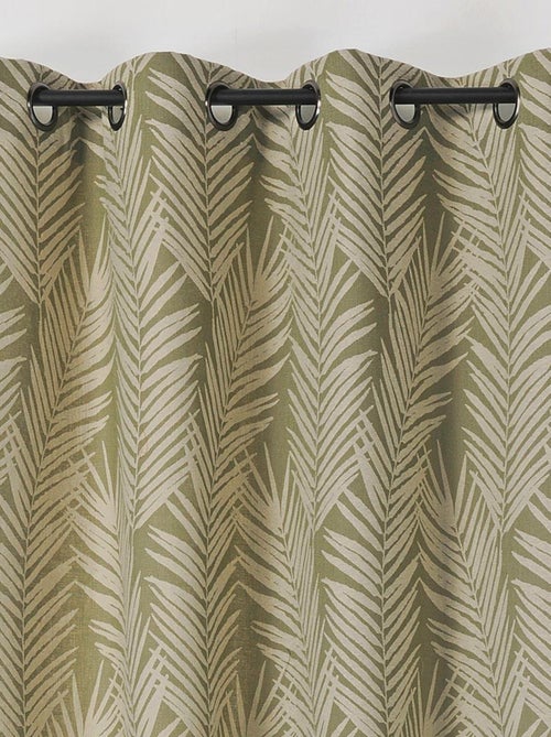 Rideau imprimé feuille de palmier - Kiabi