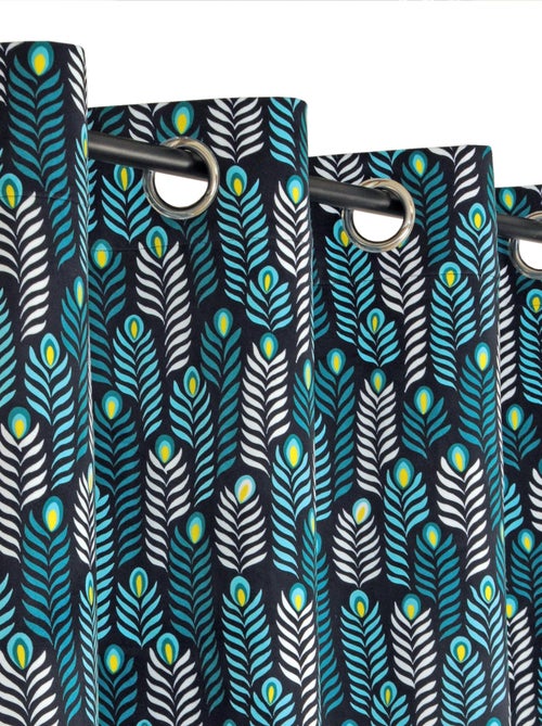 Rideau Imprimé feuilles - prêt à poser. - Kiabi