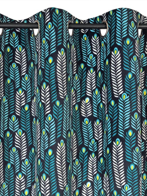 Rideau Imprimé feuilles - prêt à poser. - Kiabi