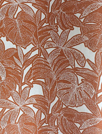 Rideau imprimé feuilles à oeillets