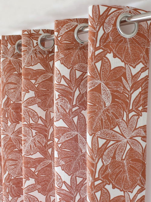 Rideau imprimé feuilles à oeillets - Kiabi Rideau imprimé feuilles à oeillets - Kiabi