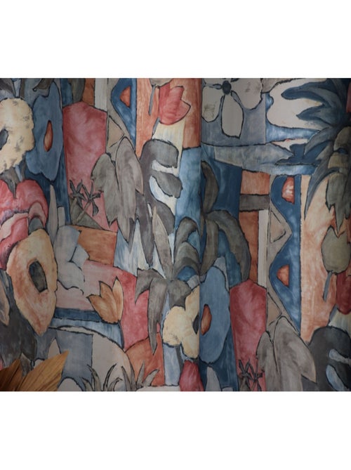 Rideau Imprimé Fleurs Graphiques – 140x240 cm – 100% Polyester - Kiabi