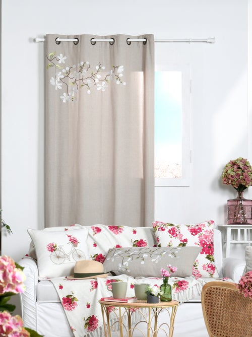 Rideau imprimé floral arbre printanier - Kiabi