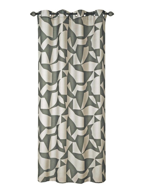 Rideau imprimé géométrique - prêt à poser. - Kiabi