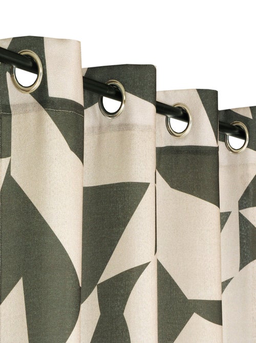 Rideau imprimé géométrique - prêt à poser. - Kiabi
