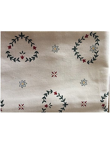 Rideau imprimé montagne coeur et edelweiss