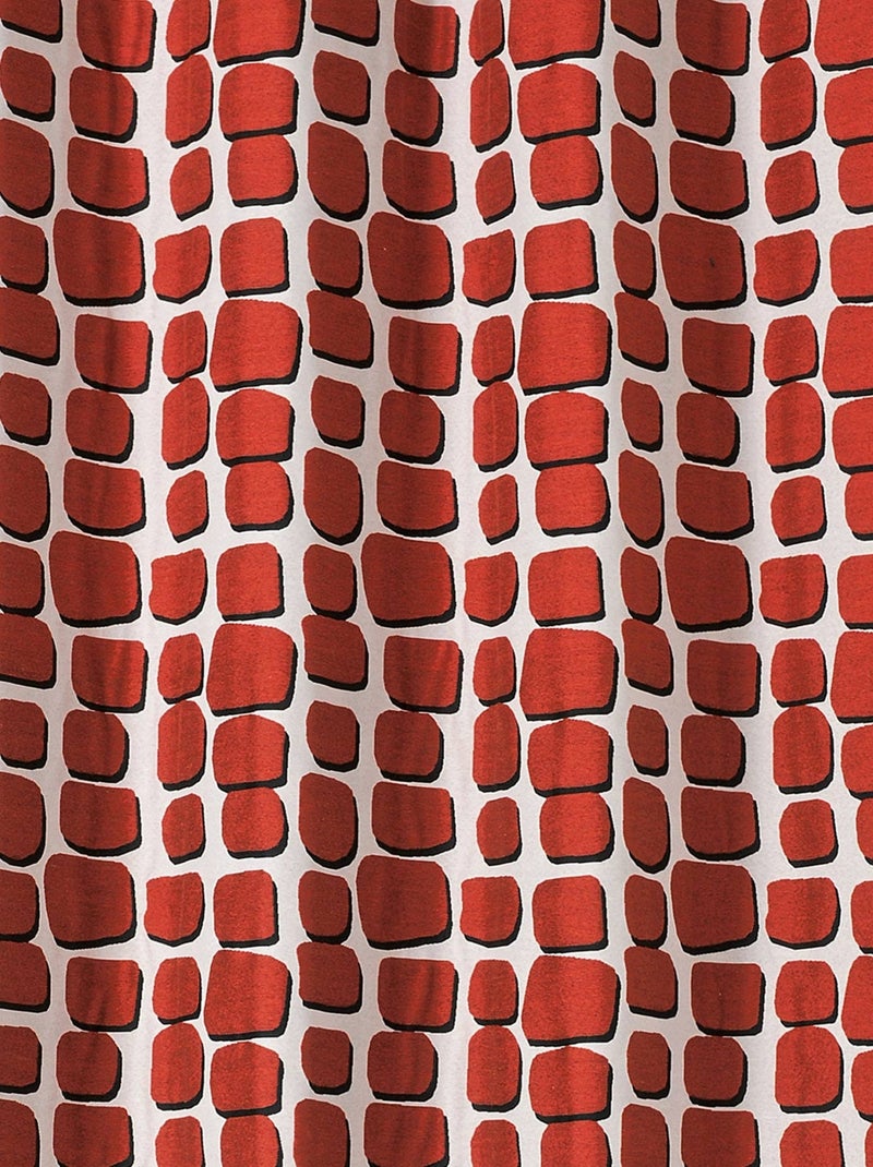 Rideau imprimé Wall Rouge - Kiabi