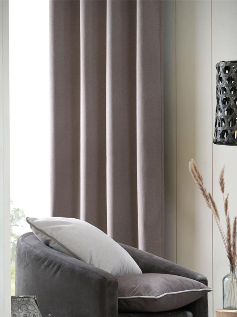 Rideau isolant à œillets pour un intérieur confortable et élégant Bois naturel - Kiabi
