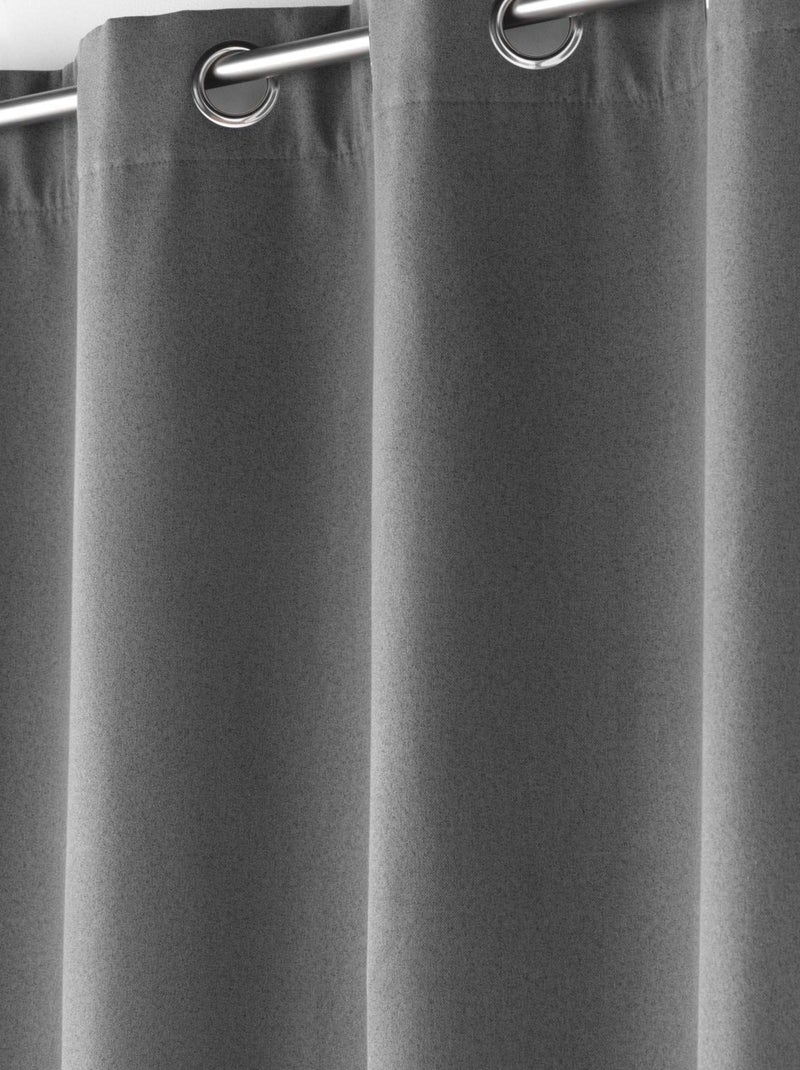 Rideau isolant doublé polaire gris anthracite - Kiabi