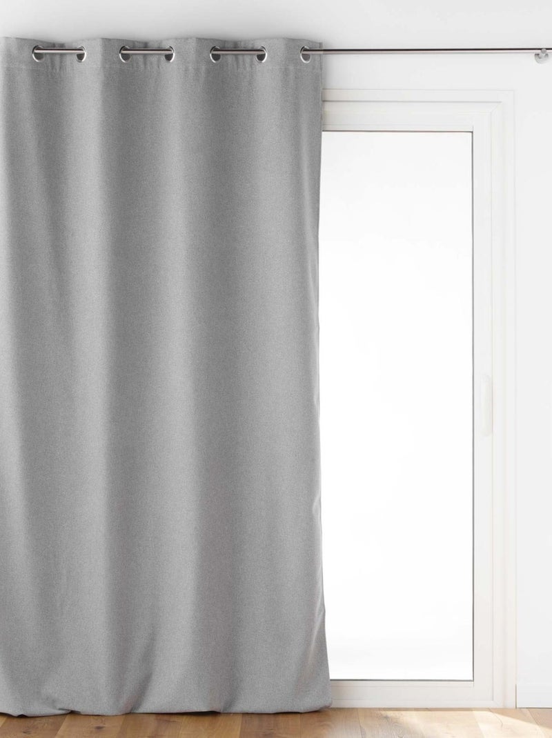 Rideau isolant doublé polaire Gris clair - Kiabi