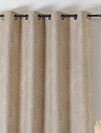 Rideau isolant épais motifs naturels