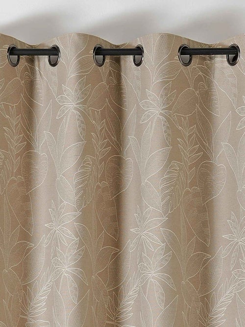 Rideau isolant épais motifs naturels - Kiabi