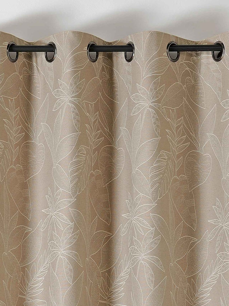 Rideau isolant épais motifs naturels Bois naturel - Kiabi