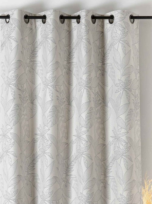 Rideau isolant épais motifs naturels - Kiabi