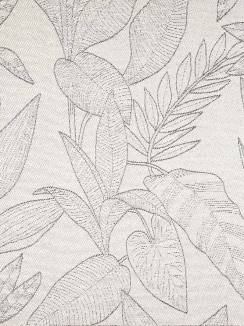 Rideau isolant épais motifs naturels Gris - Kiabi
