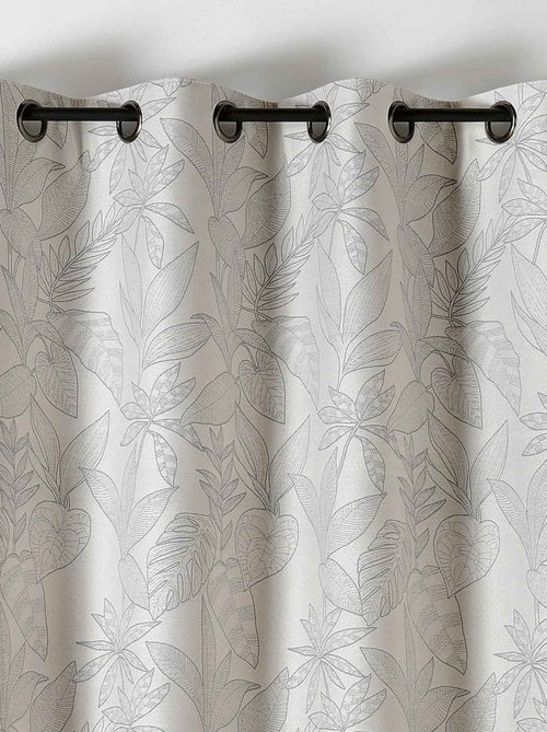 Rideau isolant épais motifs naturels - Kiabi