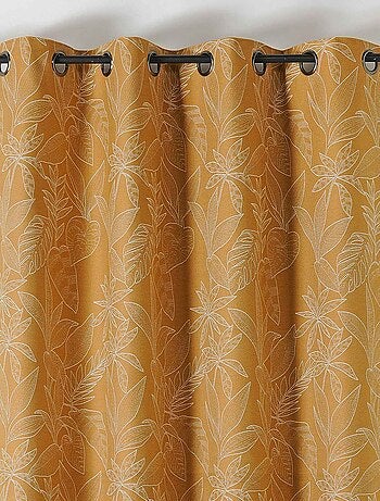 Rideau isolant épais motifs naturels