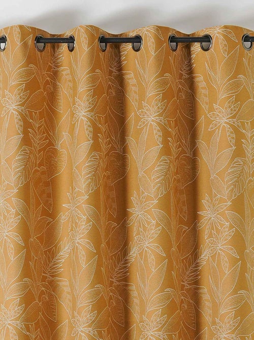 Rideau isolant épais motifs naturels - Kiabi