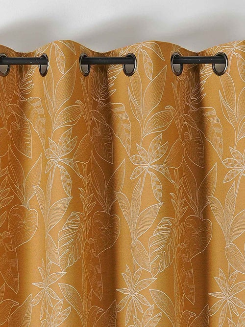 Rideau isolant épais motifs naturels - Kiabi