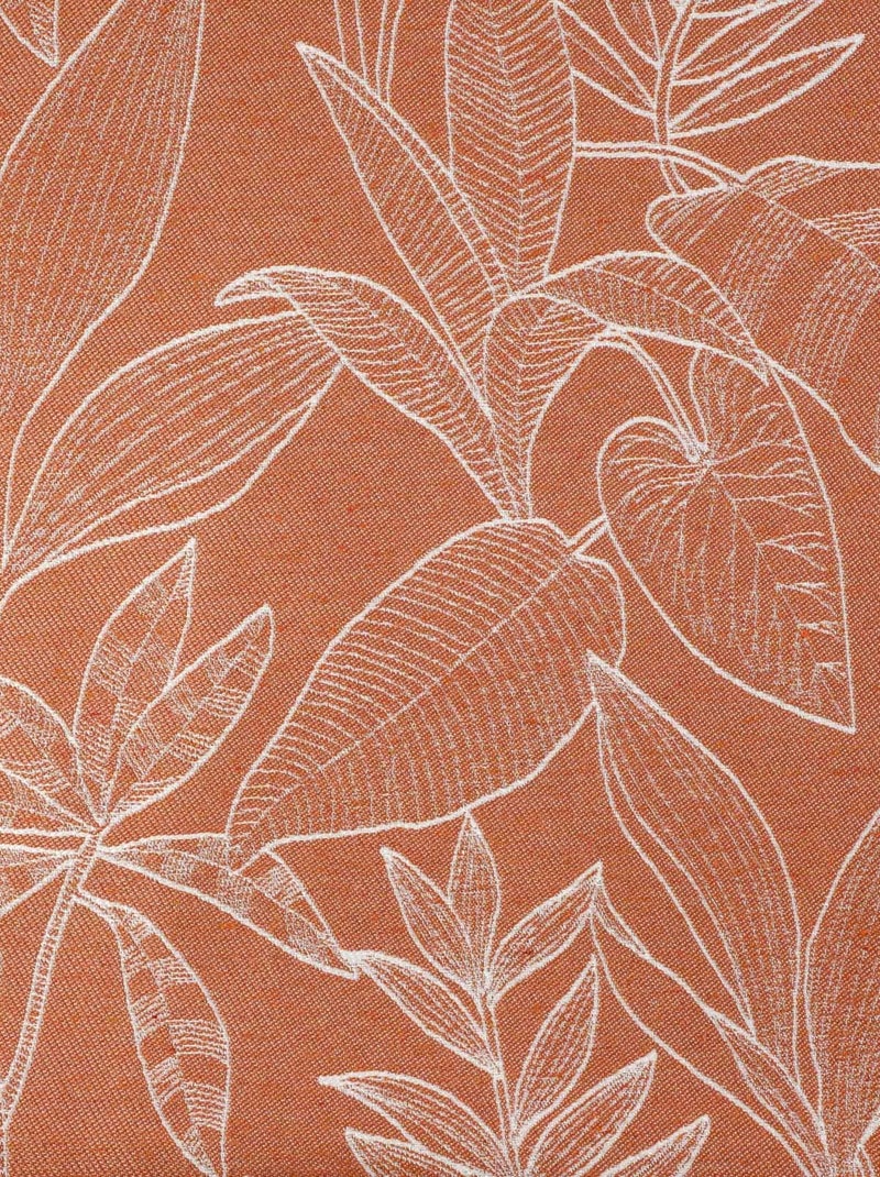 Rideau isolant épais motifs naturels Terracotta - Kiabi