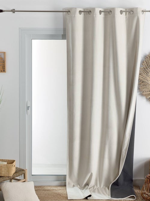 Rideau isolant et occultant en velours doublé polaire - Kiabi