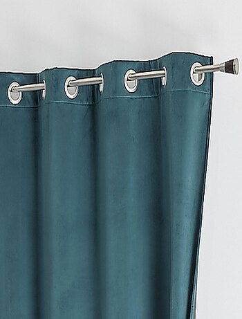 Rideau isolant et occultant en velours doublé polaire