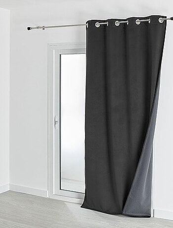 Rideau isolant et occultant en velours doublé polaire