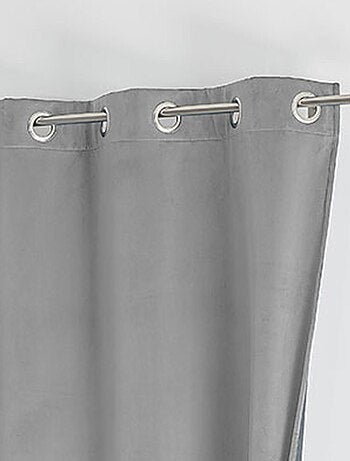 Rideau isolant et occultant en velours doublé polaire