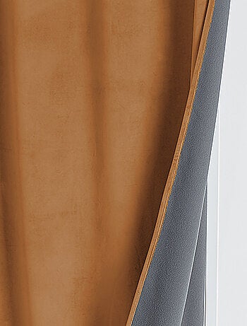 Rideau isolant et occultant en velours doublé polaire