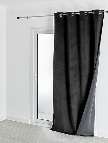 Rideau isolant et occultant en velours doublé polaire