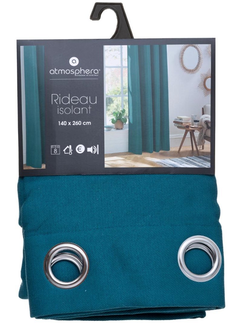 Rideau isolant ISA Bleu canard - Kiabi