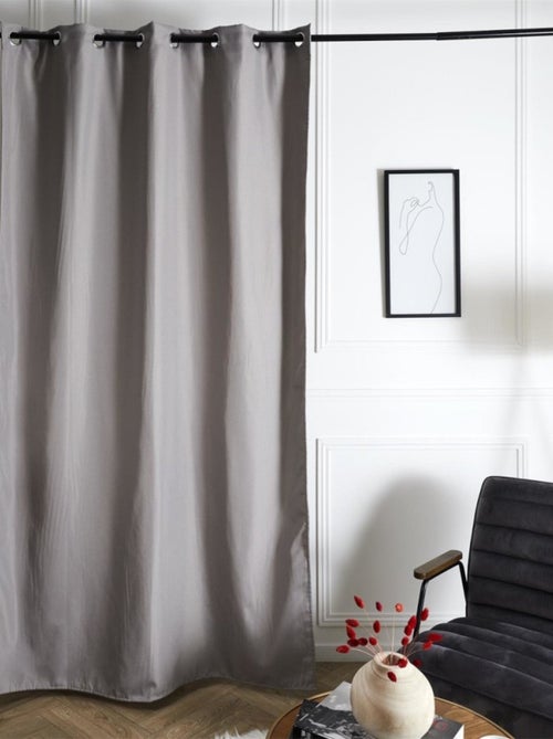 Rideau isolant polaire 135x240 cm gris - Kiabi Rideau isolant polaire 135x240 cm gris - Kiabi