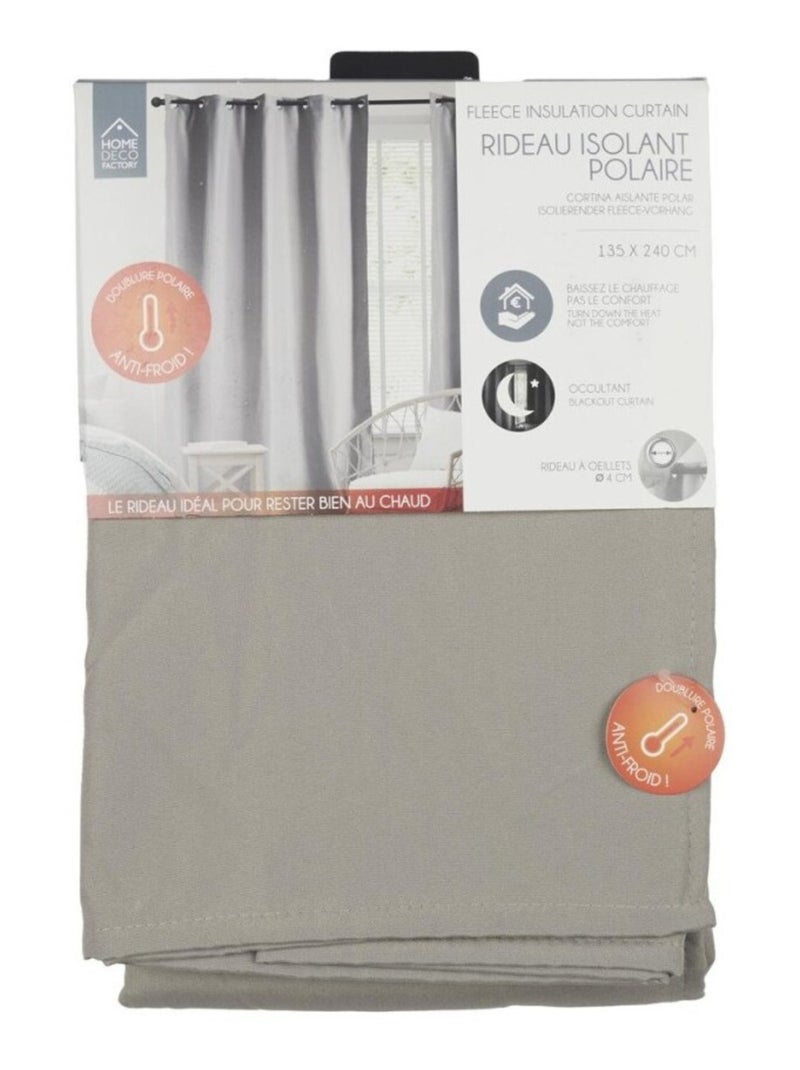 Rideau isolant polaire 135x240 cm gris Gris - Kiabi