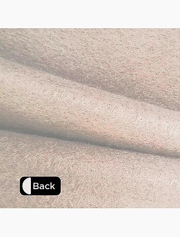 Rideau isolant sans couture effet lin chiné doublé polaire ton sur ton 135x240cm, beige