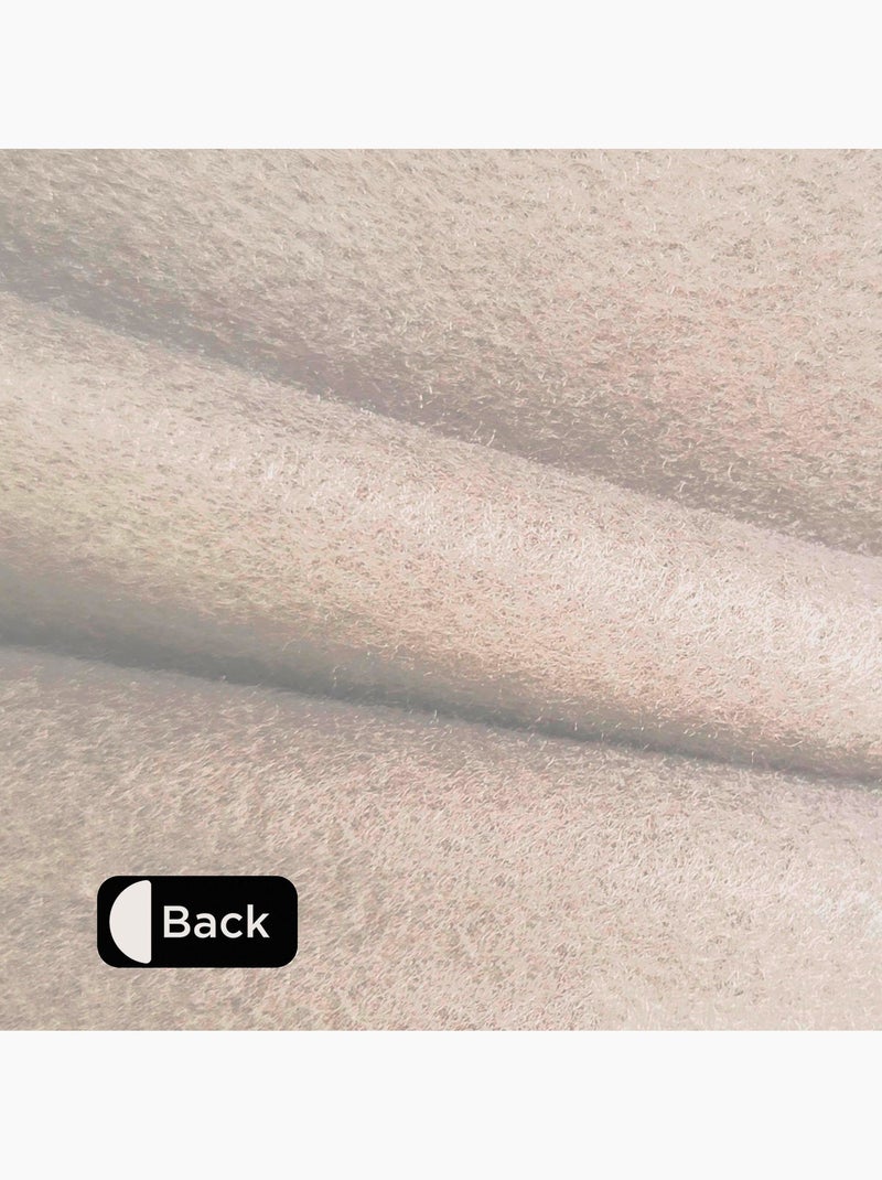 Rideau isolant sans couture effet lin chiné doublé polaire ton sur ton 135x240cm, beige Beige - Kiabi