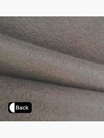 Rideau isolant sans couture effet lin chiné doublé polaire ton sur ton 135x240cm, beige