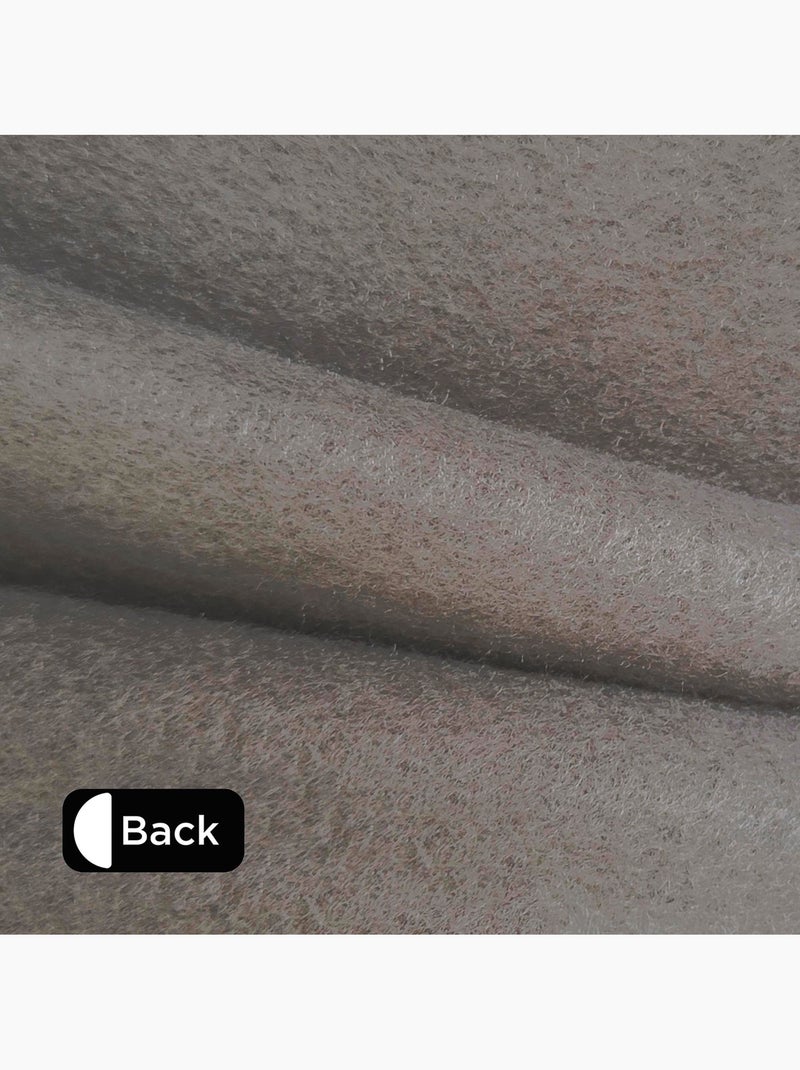 Rideau isolant sans couture effet lin chiné doublé polaire ton sur ton 135x240cm, taupe Taupe - Kiabi