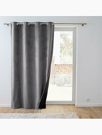 Rideau Isolant Thermique à Œillets – Velours Relief – Polarchic