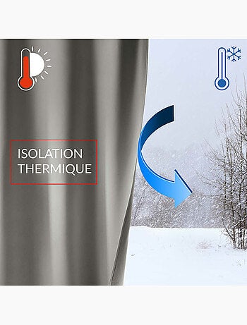 Rideau Isolant Thermique à Œillets – Velours Relief – Polarchic