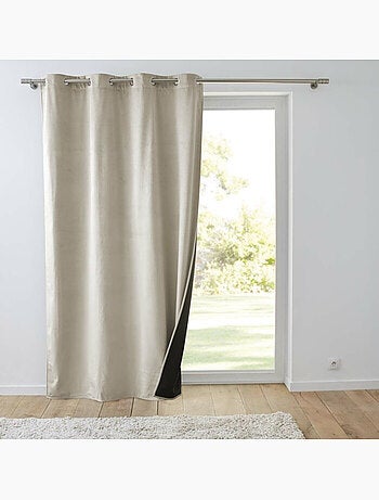 Rideau Isolant Thermique à Œillets – Velours Relief – Polarchic