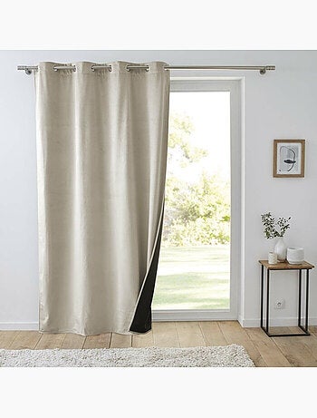 Rideau Isolant Thermique à Œillets – Velours Relief – Polarchic