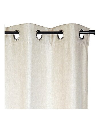 Rideau isolant thermique aspect satin à œillets 140x240cm, Gris