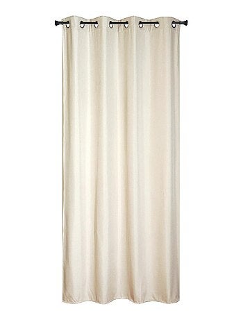 Rideau isolant thermique aspect satin à œillets 140x240cm, Gris