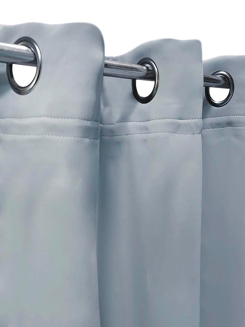 Rideau isolant Thermique doublure polaire amovible à velcro - Prêt a poser. Gris Argenté - Kiabi